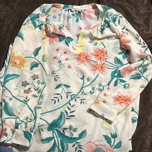 LOFT Multicolor Floral Blouse